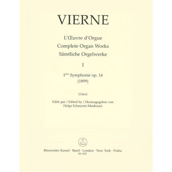 Bärenreiter Vierne Sinfonie Nr. 1