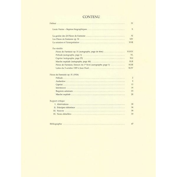 Bärenreiter Vierne Pièces de Fantaisie