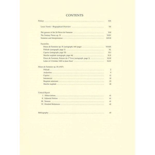 Bärenreiter Vierne Pièces de Fantaisie