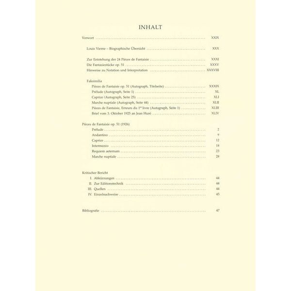 Bärenreiter Vierne Pièces de Fantaisie