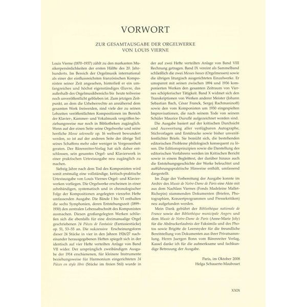 Bärenreiter Vierne Pièces de Fantaisie