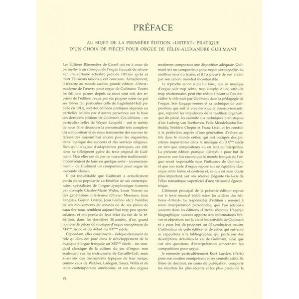 Bärenreiter Guilmant Ausgewählte Orgelwerk