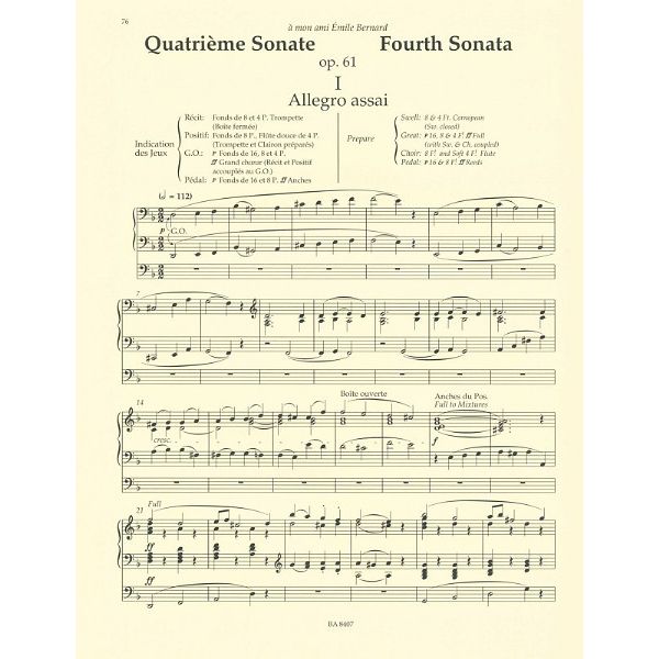 Bärenreiter Guilmant Ausgewählte Orgelwerk