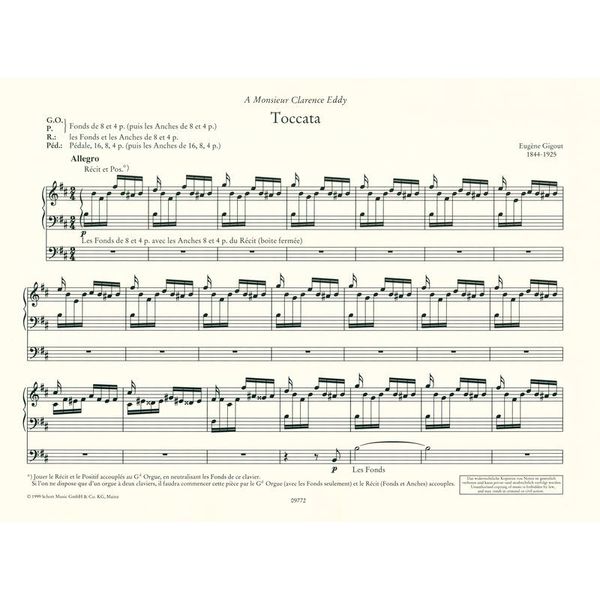Schott Gigout Toccata h-Moll