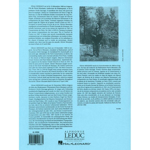 Alphonse Leduc Messiaen La Nativité 1
