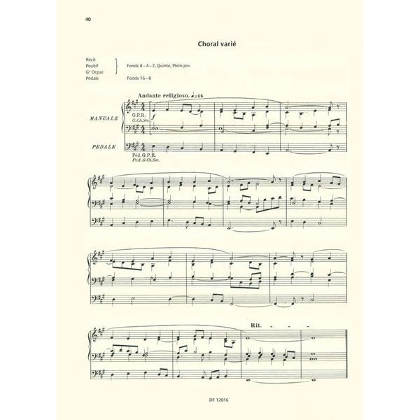 Editions Durand Duruflé Werke für Orgel
