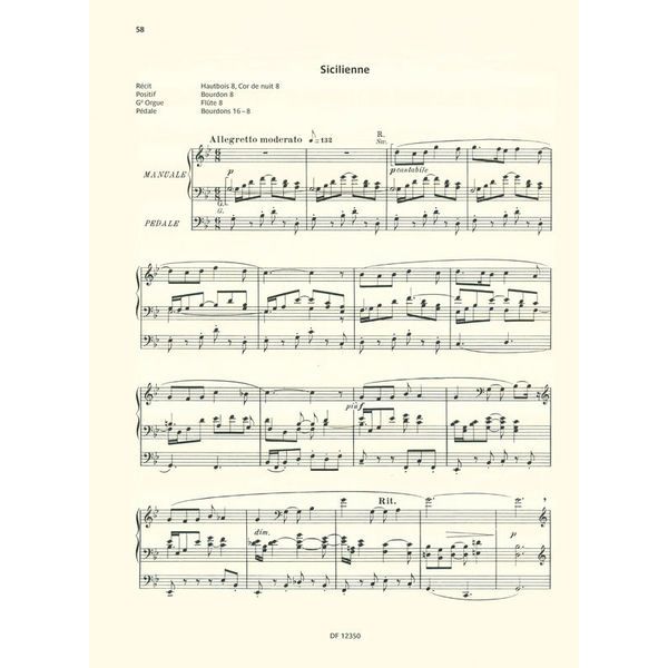 Editions Durand Duruflé Werke für Orgel