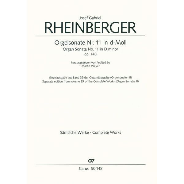Carus Verlag Rheinberger Orgelsonate Nr. 11