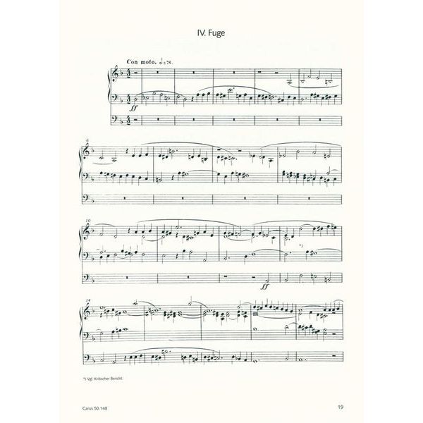 Carus Verlag Rheinberger Orgelsonate Nr. 11