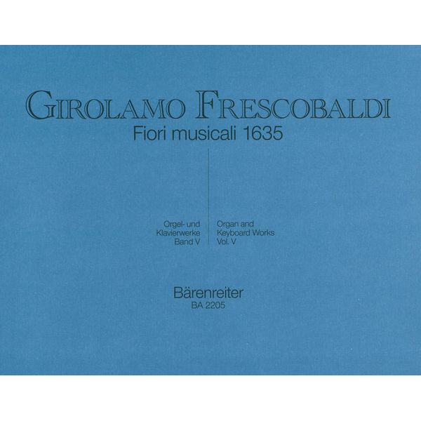 Bärenreiter Frescobaldi Fiori musicali