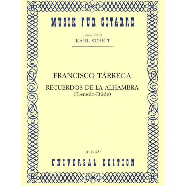 Universal Edition Tárrega Recuerdos de la Alhamb
