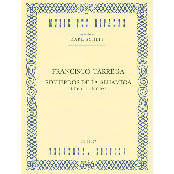 Universal Edition Tárrega Recuerdos de la Alhamb