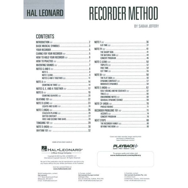 Hal Leonard Recorder Method