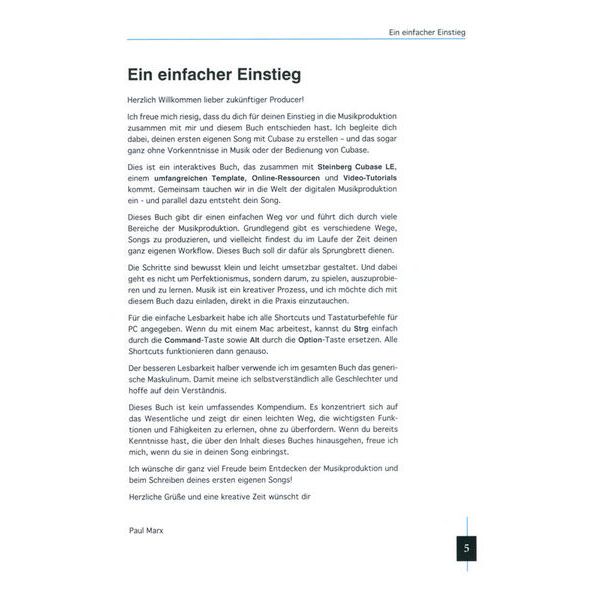 Paul Marx Dein erster Song Cubase
