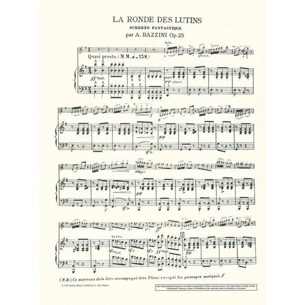 Schott Bazzini La Ronde des Lutins