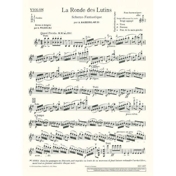 Schott Bazzini La Ronde des Lutins