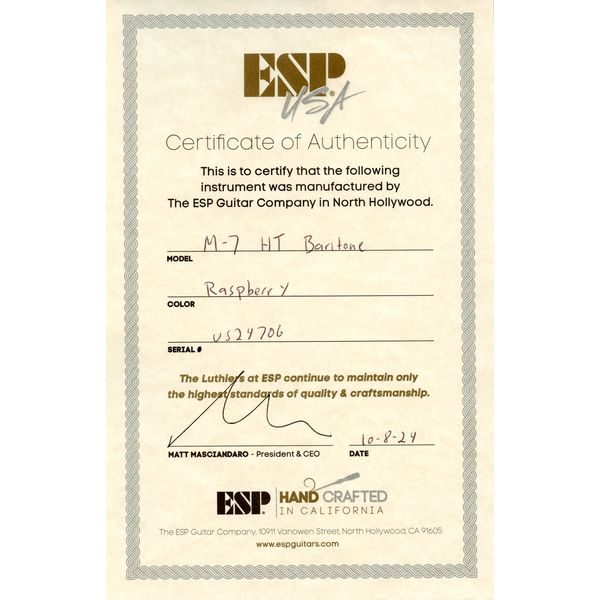 ESP M7B HT RASPBERRY GH EMG