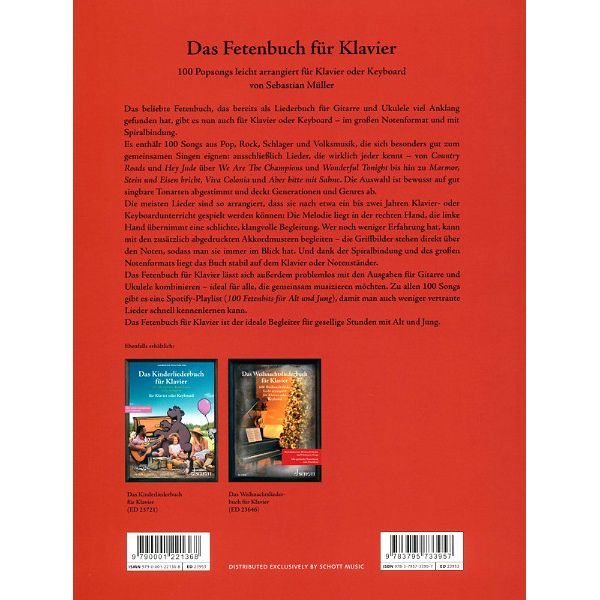 Schott Fetenbuch Klavier XXL