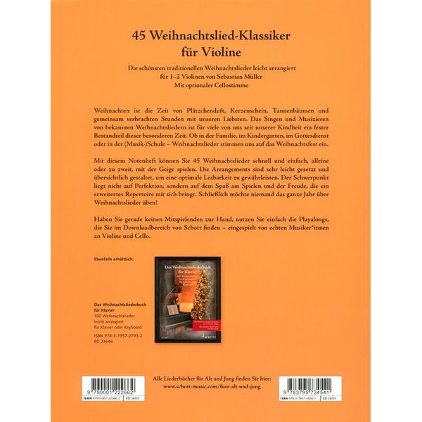 Schott 45 Weihnachtsliedklassiker