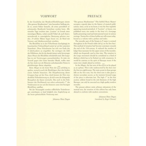 Bärenreiter Telemann Sonate F-Dur