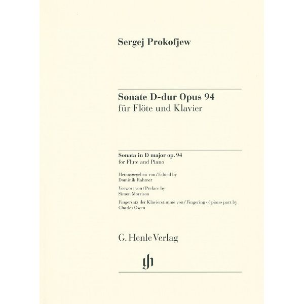 Henle Verlag Prokofjew Flötensonate D-dur