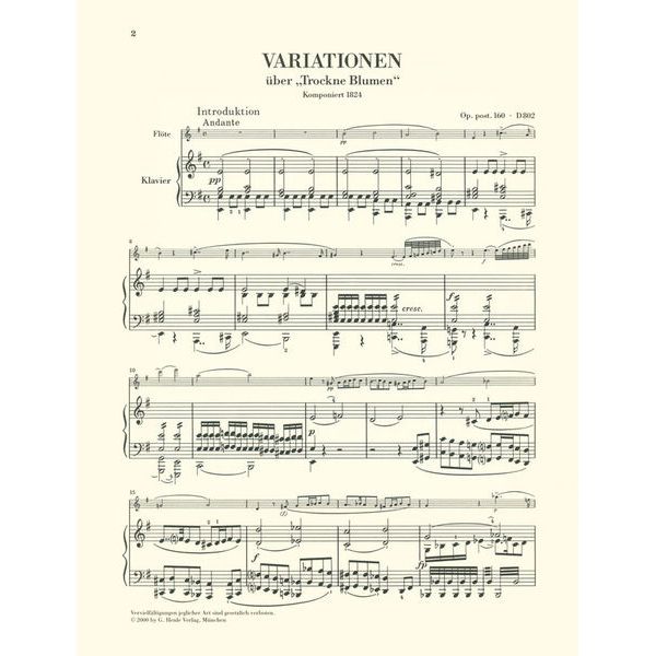Henle Verlag Schubert Trockne Blumen