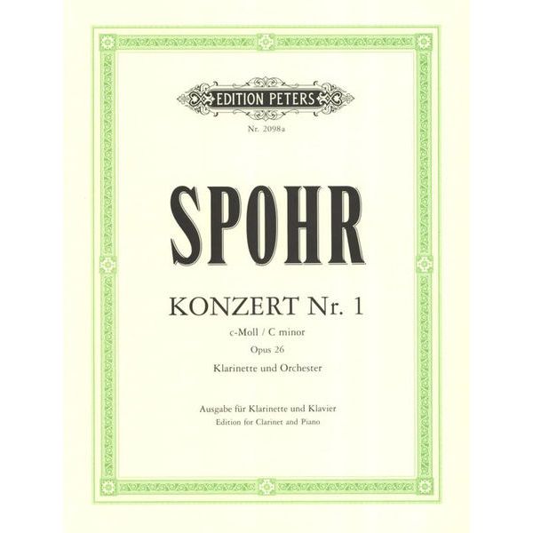 Edition Peters Spohr Konzert für Klarinette