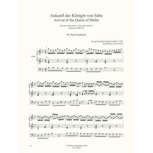 Verlag Dohr Händel Ankunft der Königin