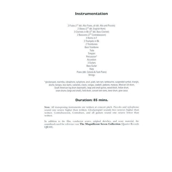 Omni Music Publishing Die glorreichen Sieben