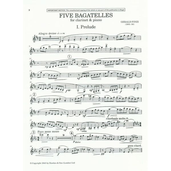 Boosey & Hawkes Finzi Five Bagatelles op. 23