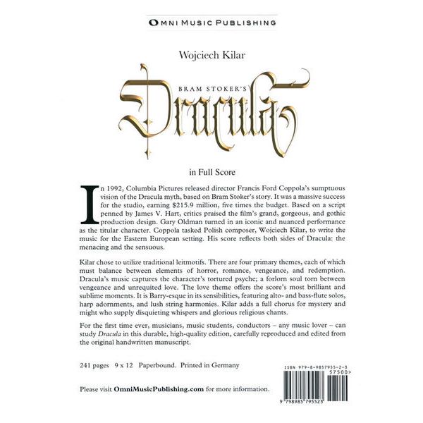 Omni Music Publishing Bram Stoker's Dracula