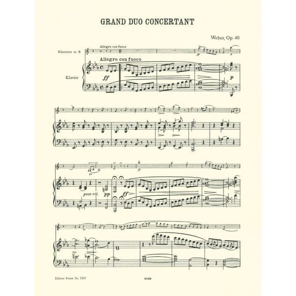 Edition Peters Weber Grand Duo Concertant
