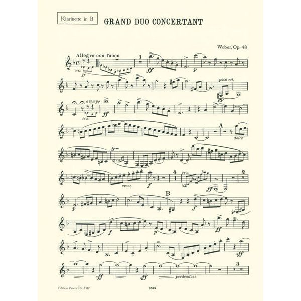 Edition Peters Weber Grand Duo Concertant