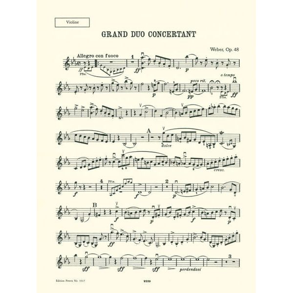 Edition Peters Weber Grand Duo Concertant