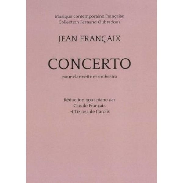 Editions Musicales Transatlant Francaix Concerto