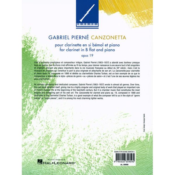 Alphonse Leduc Pierné Canzonetta