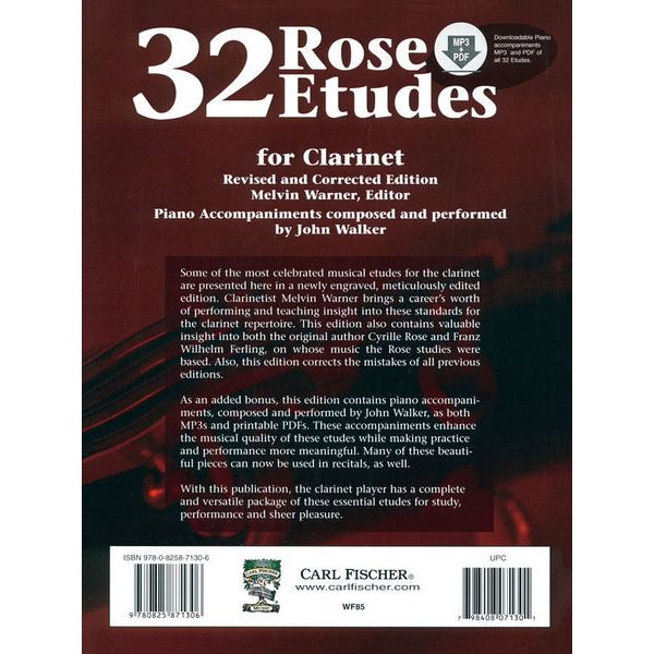 Carl Fischer 32 Rose Etudes