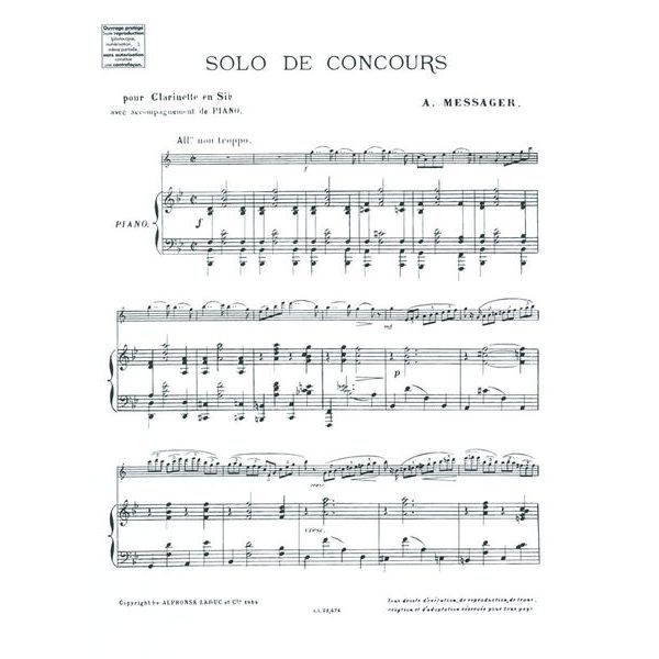 Alphonse Leduc Messager Solo de Concours
