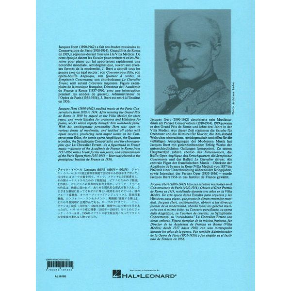 Alphonse Leduc Ibert Concertino da camera