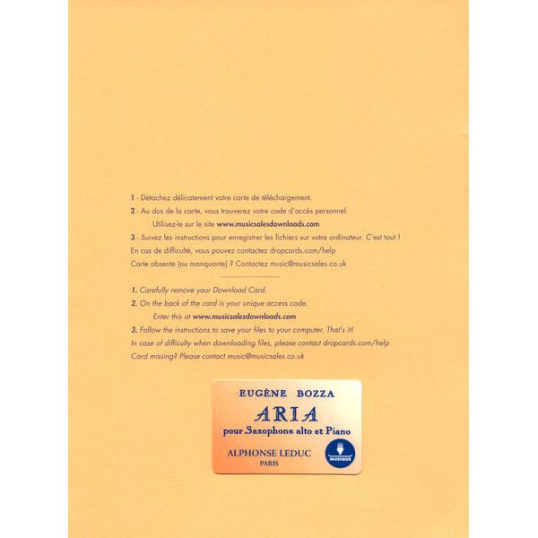Alphonse Leduc Bozza Aria