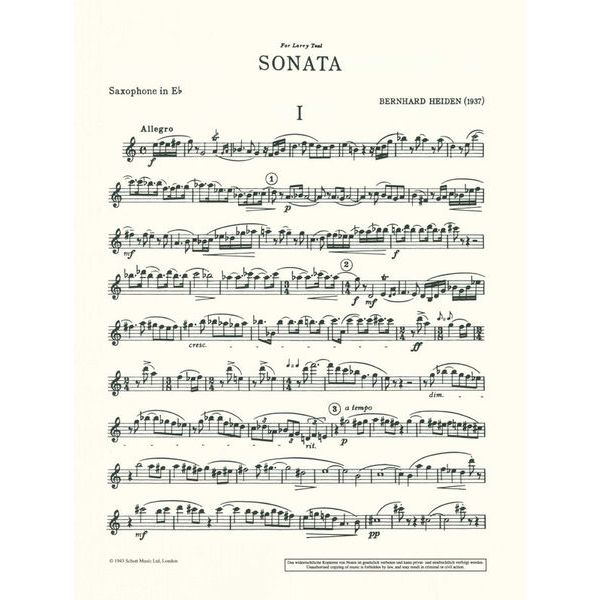 Schott Heiden Sonata