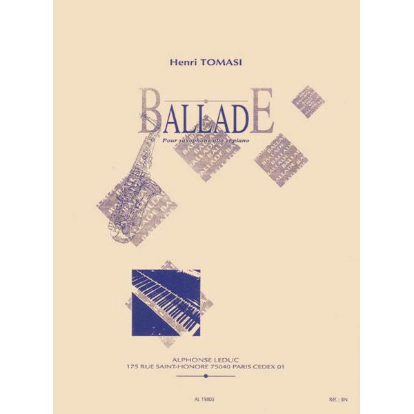 Alphonse Leduc Tomasi Ballade