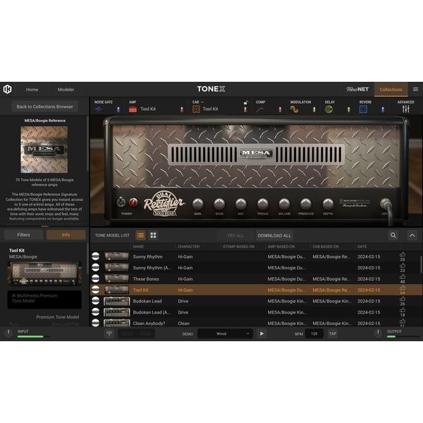 IK Multimedia TONEX MESA/Boogie Reference