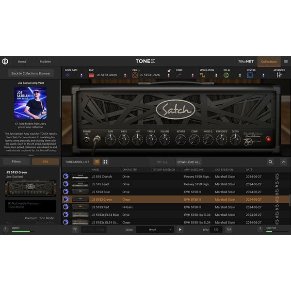 IK Multimedia TONEX Joe Satriani Amp Vault