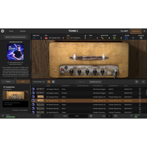 IK Multimedia TONEX Joe Satriani Amp Vault