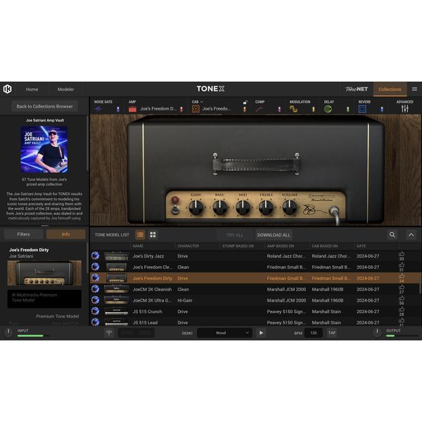 IK Multimedia TONEX Joe Satriani Amp Vault