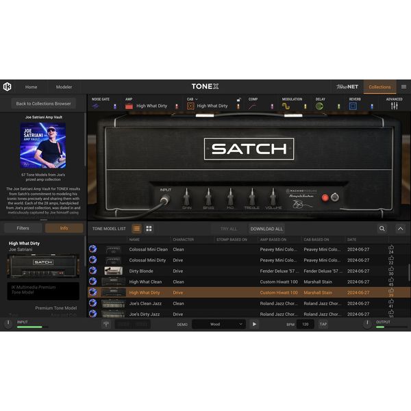 IK Multimedia TONEX Joe Satriani Amp Vault