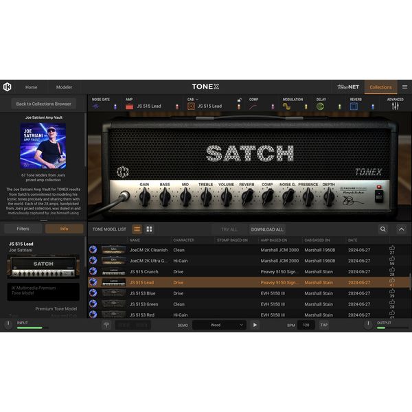 IK Multimedia TONEX Joe Satriani Amp Vault