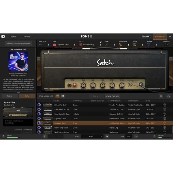IK Multimedia TONEX Joe Satriani Amp Vault