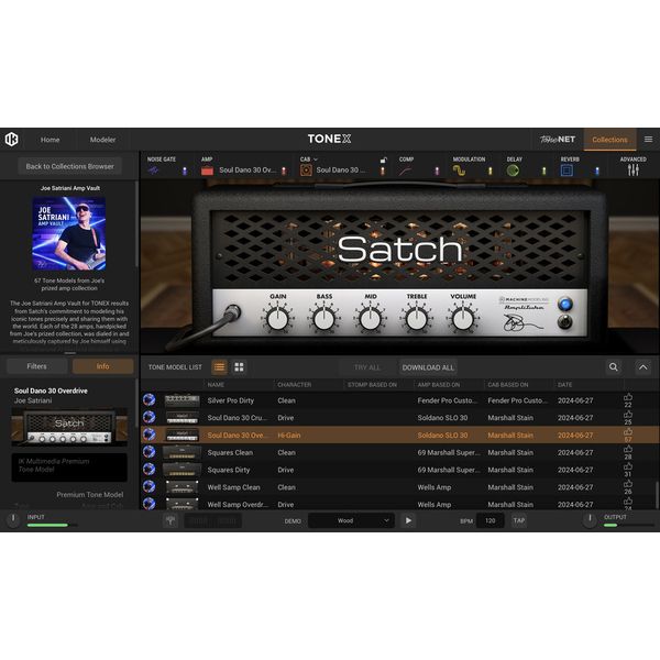 IK Multimedia TONEX Joe Satriani Amp Vault